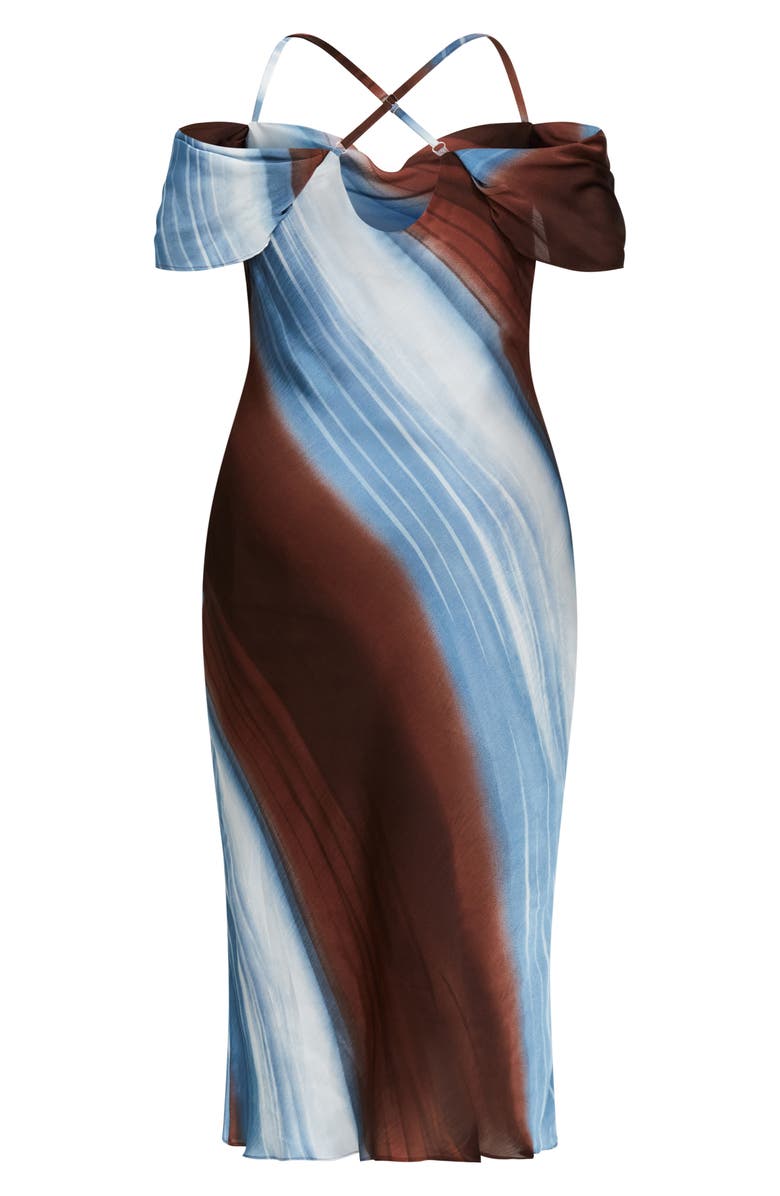 City Chic Levitate Off the Shoulder Dress, Alternate, color, Levitate