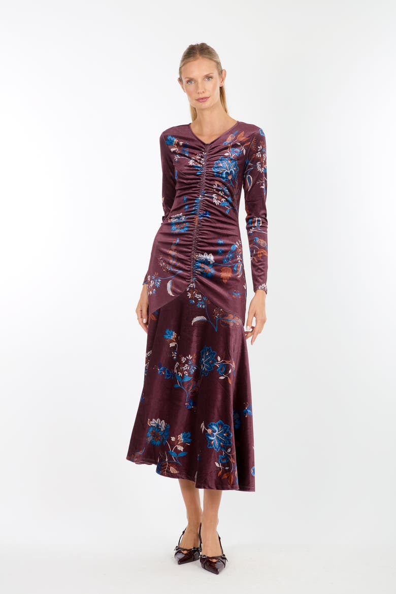 Dusk Dress, Main, color, Burgundy Floral