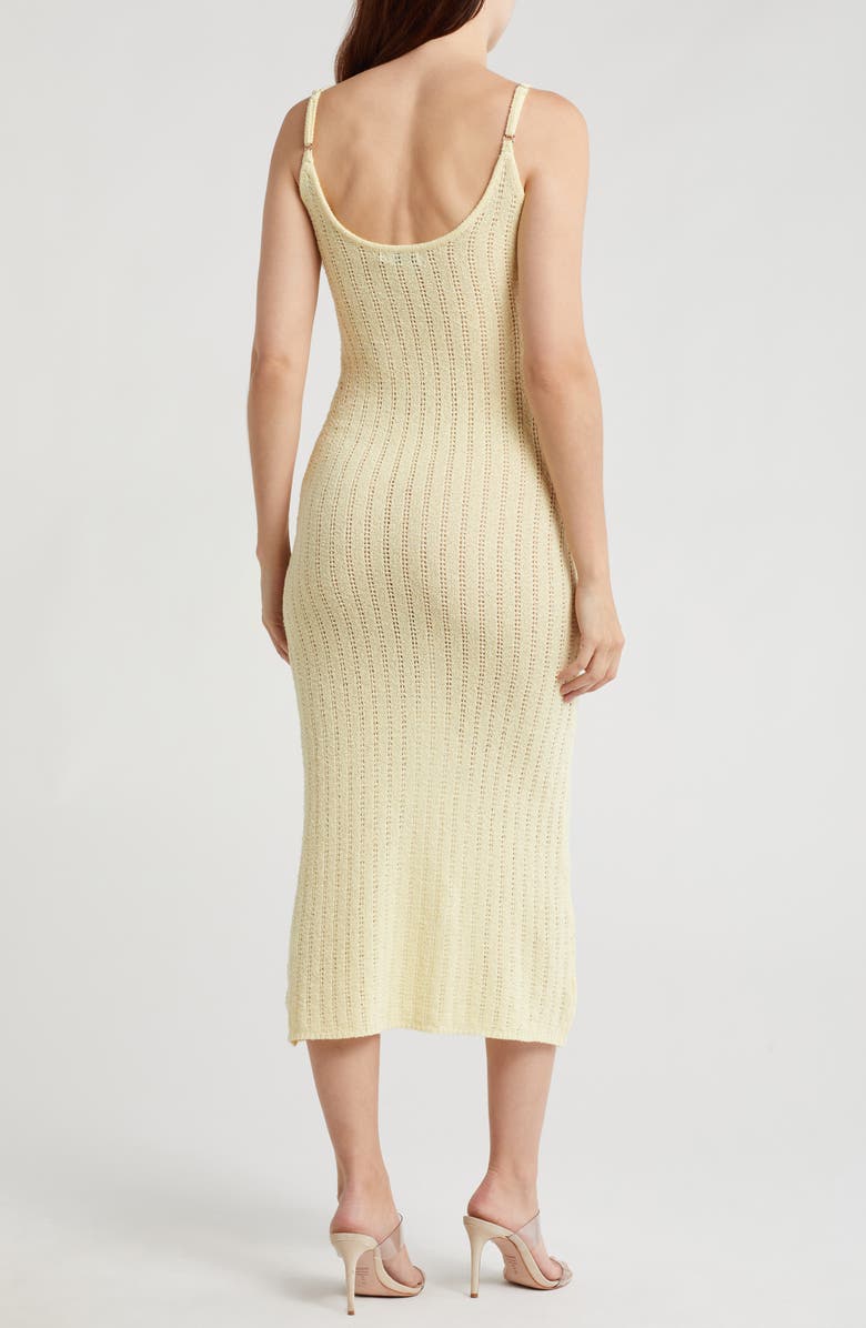 Lush Openwork Body-Con Sweater Dress, Alternate, color, 