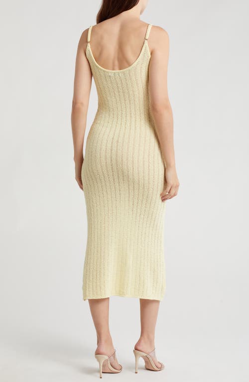Lush Openwork Body-con Sweater Dress