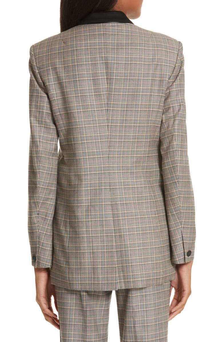 rag & bone Ridley Glen Plaid Wool & Cotton Blazer, Alternate, color, Black/ Ivory