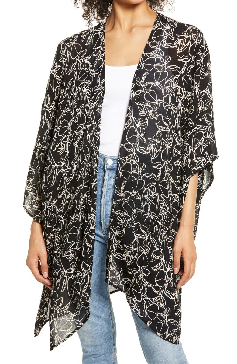 Nordstrom Everyday Printed Ruana, Main, color, 