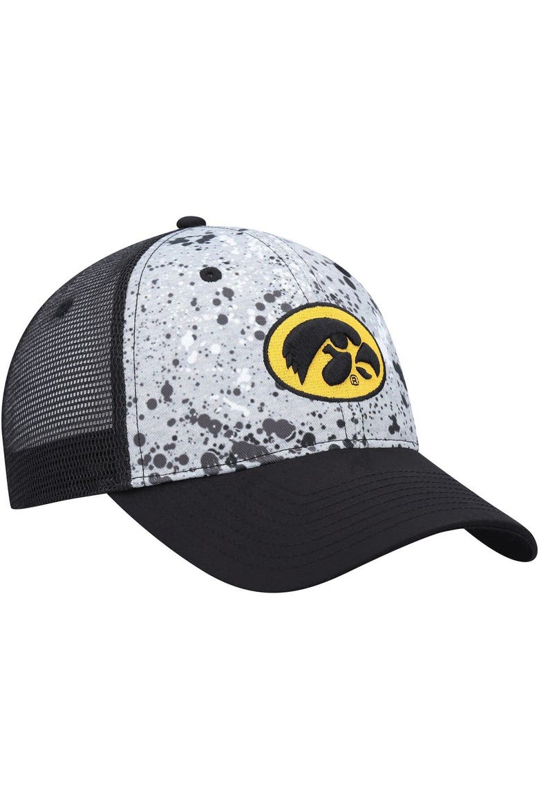 Men's Colosseum  Gray/Black Iowa Hawkeyes Love Fern Trucker Snapback Hat, Alternate, color, Gray