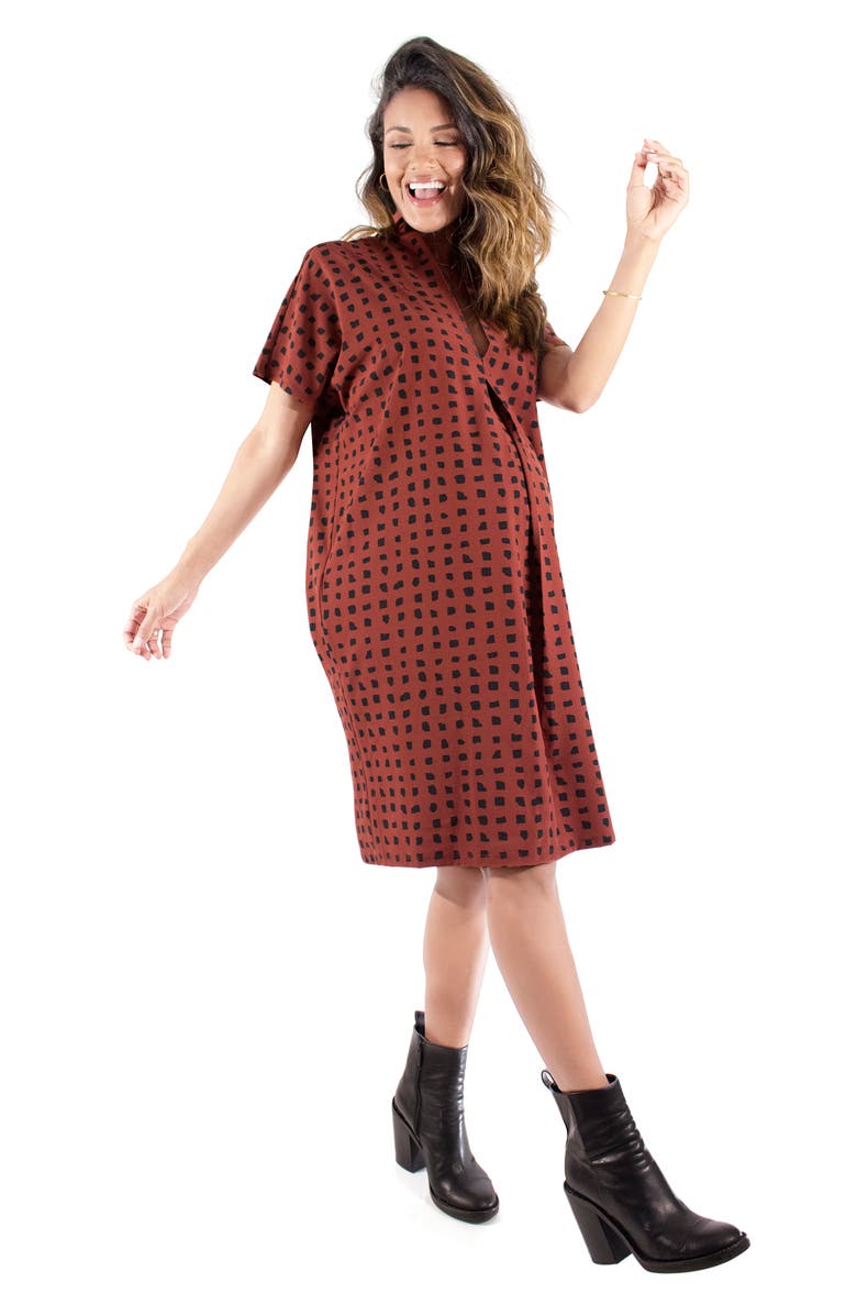 Ingrid & Isabel<sup>®</sup> Everywhere Abstract Print Maternity Tunic Dress, Alternate, color,