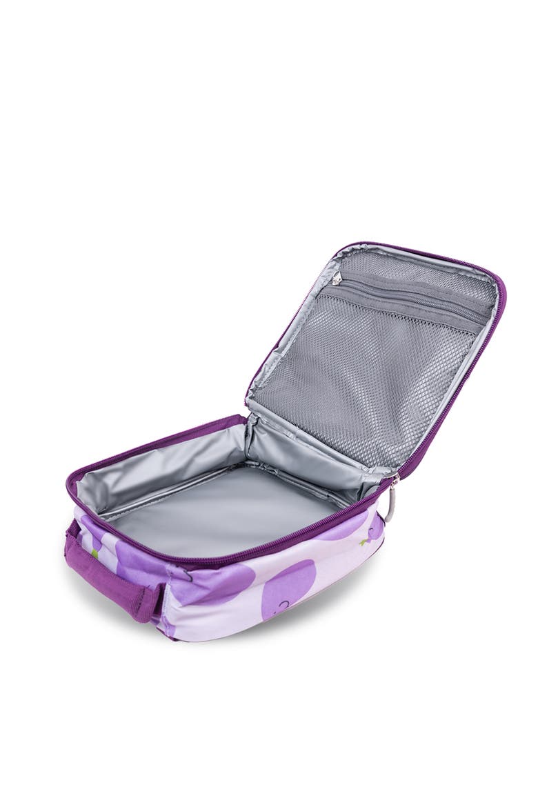 Duet Kids 16" Backpack With Detachable Lunch Box For School, Alternate, color, MR EGGPLANT