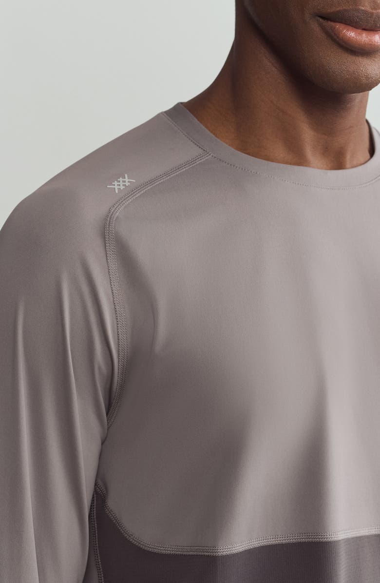 Rhone Extra Mile Long Sleeve Training T-Shirt, Alternate, color, Smoke/ Asphalt