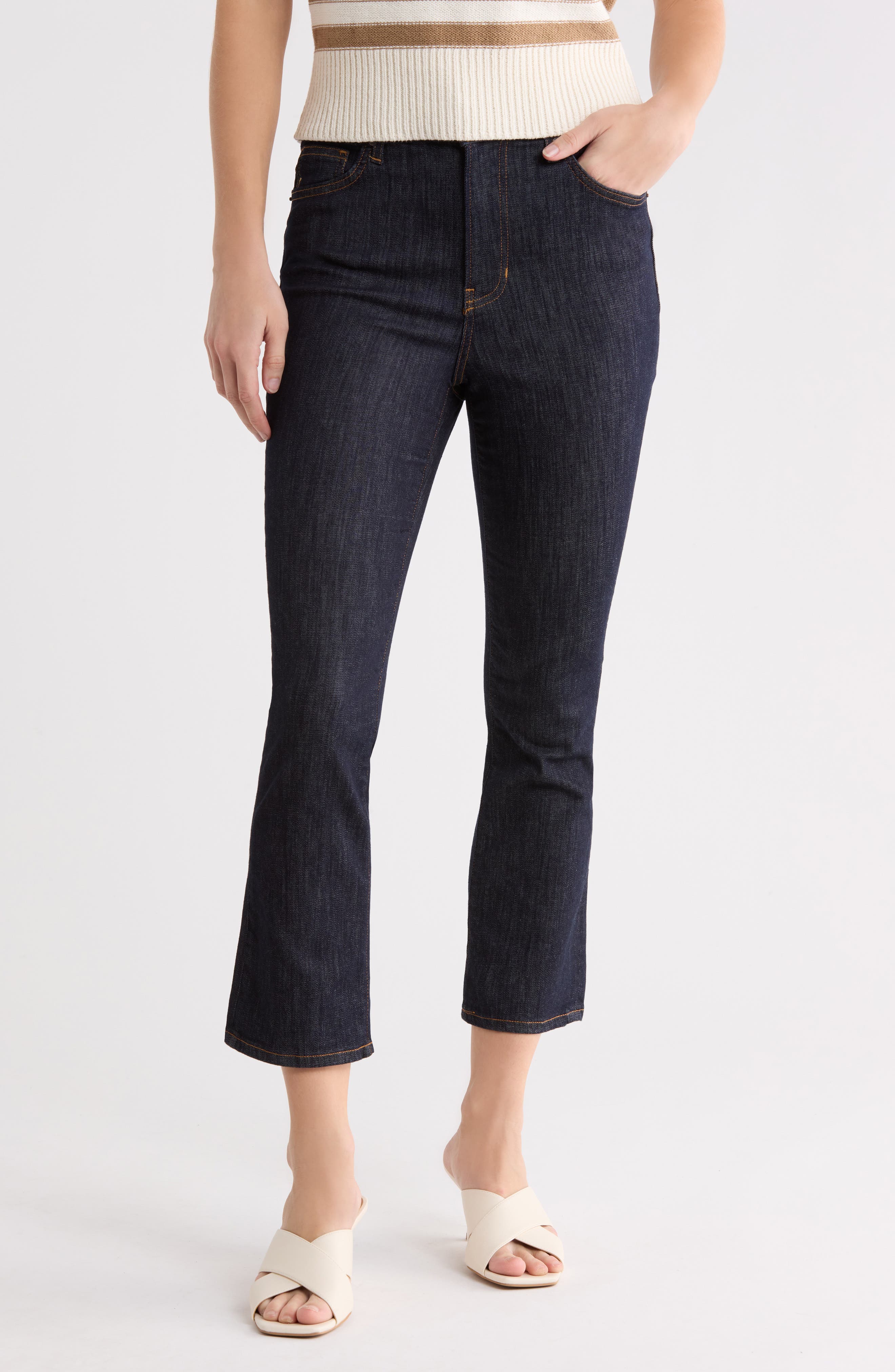 Carly High Waist Crop Kick Flare Jeans