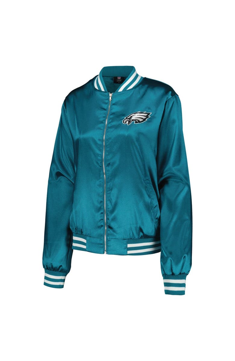 CUCE Women's Cuce Midnight Green Philadelphia Eagles Rhinestone Full-Zip Varsity Jacket, Alternate, color, 