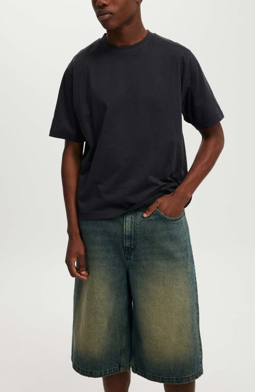 Shop Cotton On Super Baggy Jort In Y2k Washed Blue