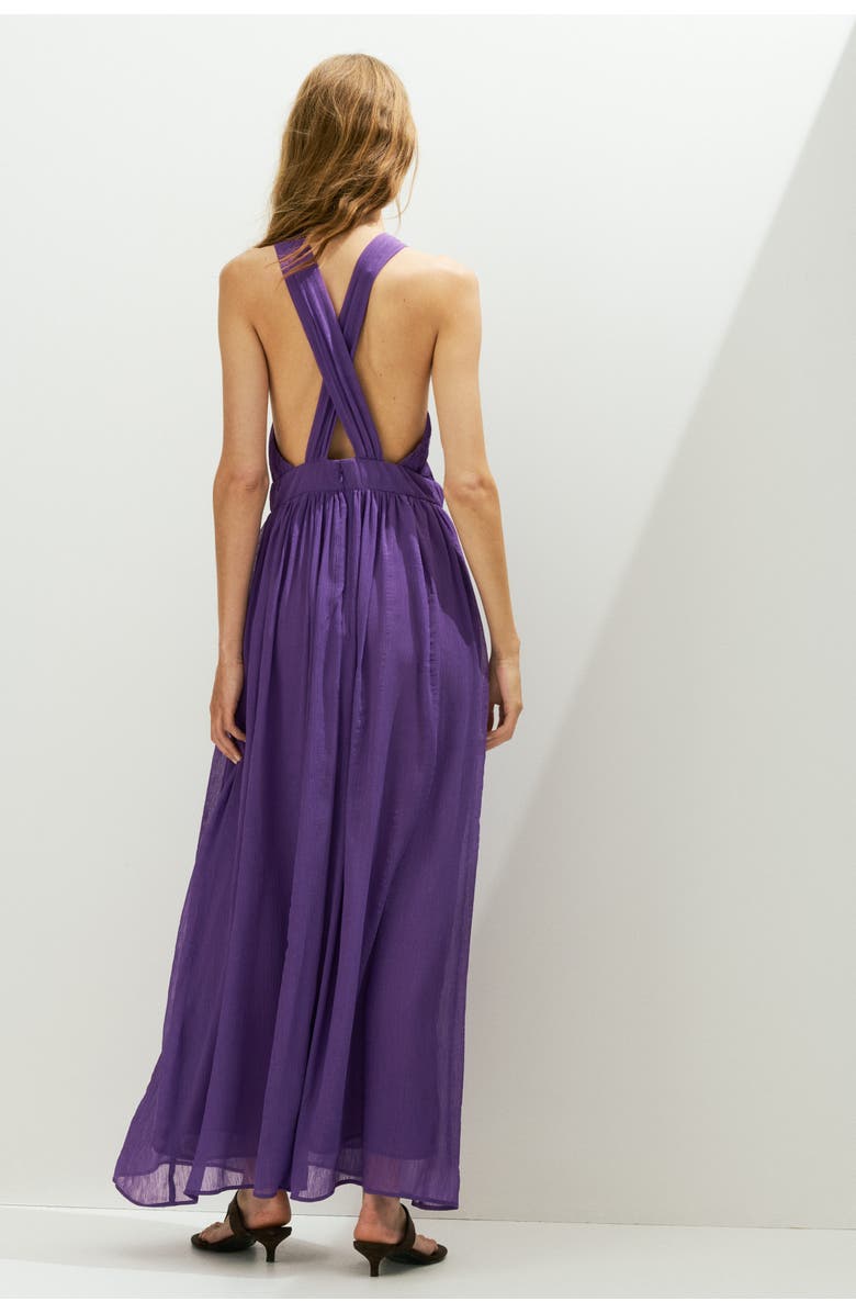 H&M Draped Dress, Alternate, color, Purple
