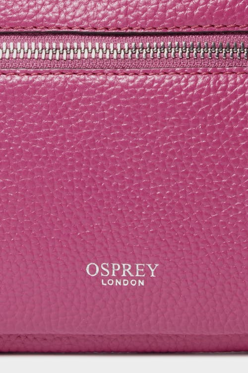 Osprey London The Ruby Leather Crossbody Bag In Purple