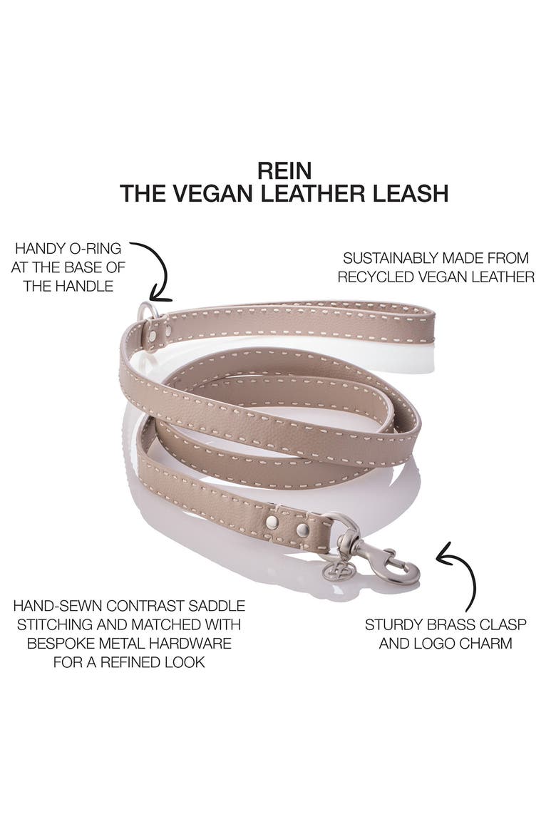 Rein Faux Leather Pet Leash, Alternate, color, DAPPLED CASHMERE