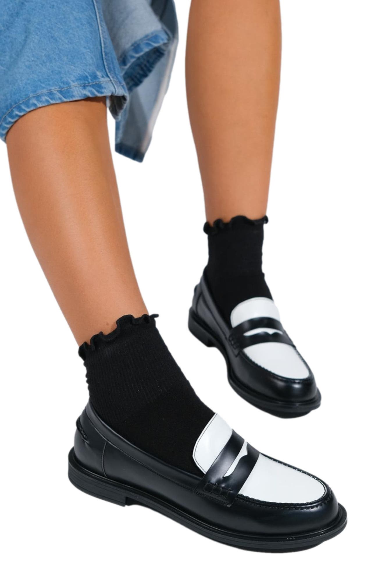 Prologue Shoes CHOOS Loafer, Alternate, color, Black Faux Leather