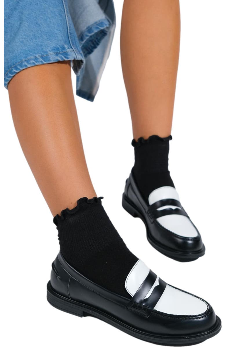 Prologue Shoes CHOOS Loafer, Alternate, color, Black Faux Leather