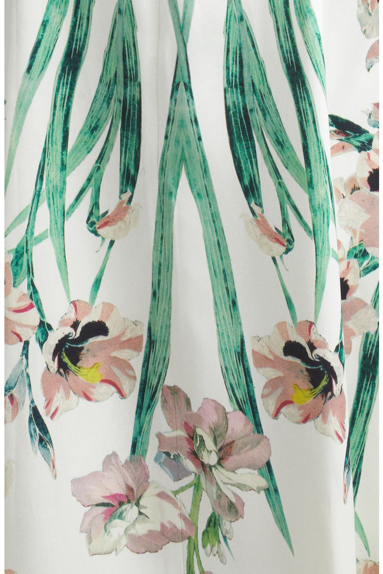 Floral Duchesse Satin Strapless Gown, Alternate, color, MIRRORED ORCHID IVORY