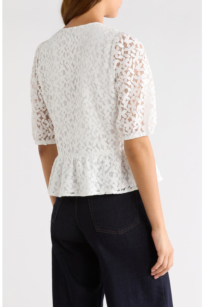 Lace Peplum Top, Alternate, color, NEW IVORY