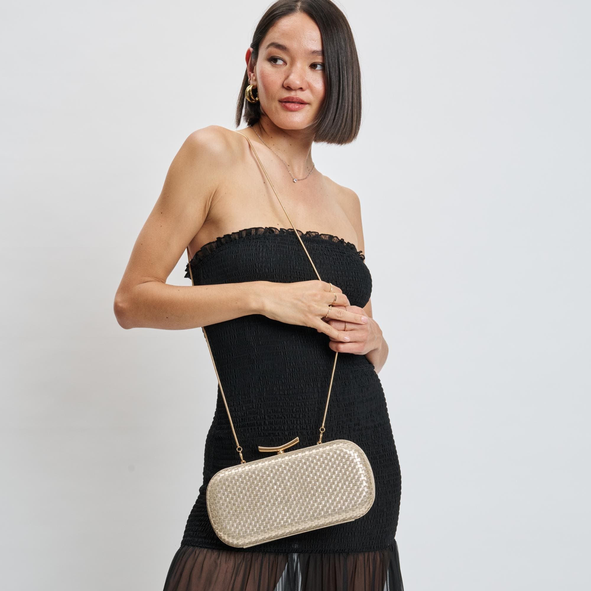 Victoria Evening Bag, Alternate, color, Gold