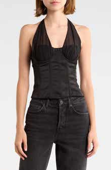 Ashley Mesh Strap Halter Top