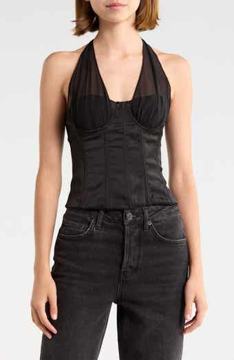 Ashley Mesh Strap Halter Top