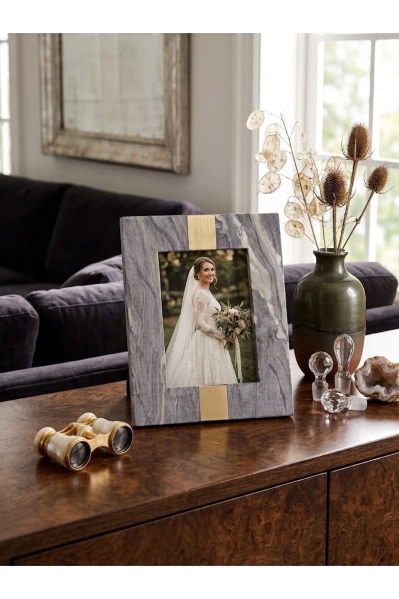 Skye Onyx Picture Frame, Alternate, color, Mocha Brown