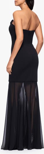 Strapless Tuxedo Gown