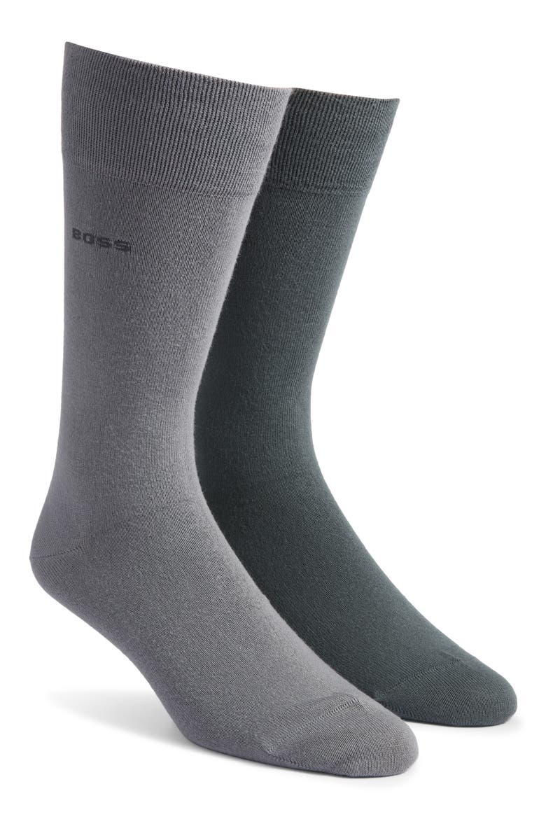 Assorted 2-Pack Solid Dress Socks, Main, color, LIGHT/ PASTEL GREEN