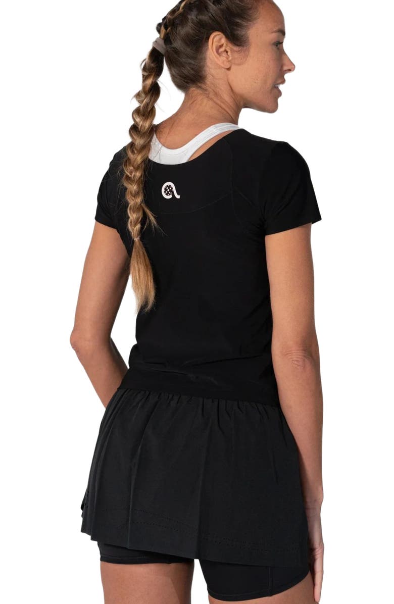 AVI Bounce-It Pickleball Short Sleeve, Alternate, color, Black Beauty