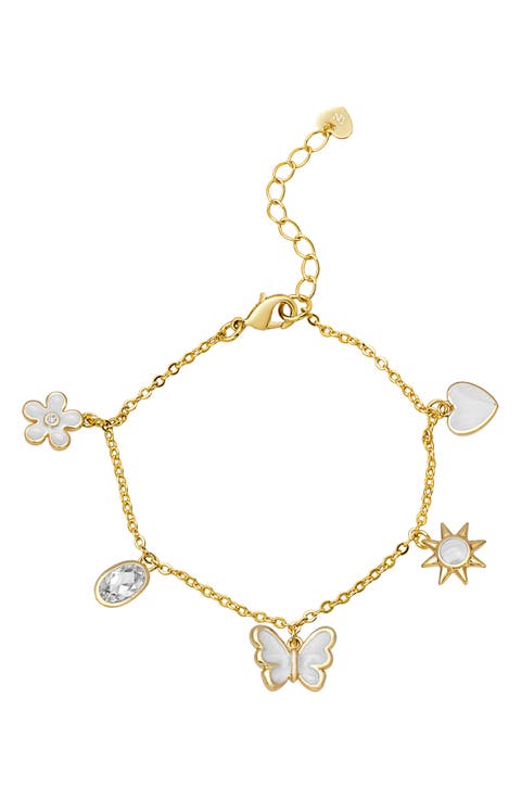 Kids' Enamel & Cubic Zirconia Charm Bracelet