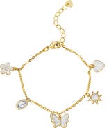 Lily Nily Kids' Enamel & Cubic Zirconia Charm Bracelet