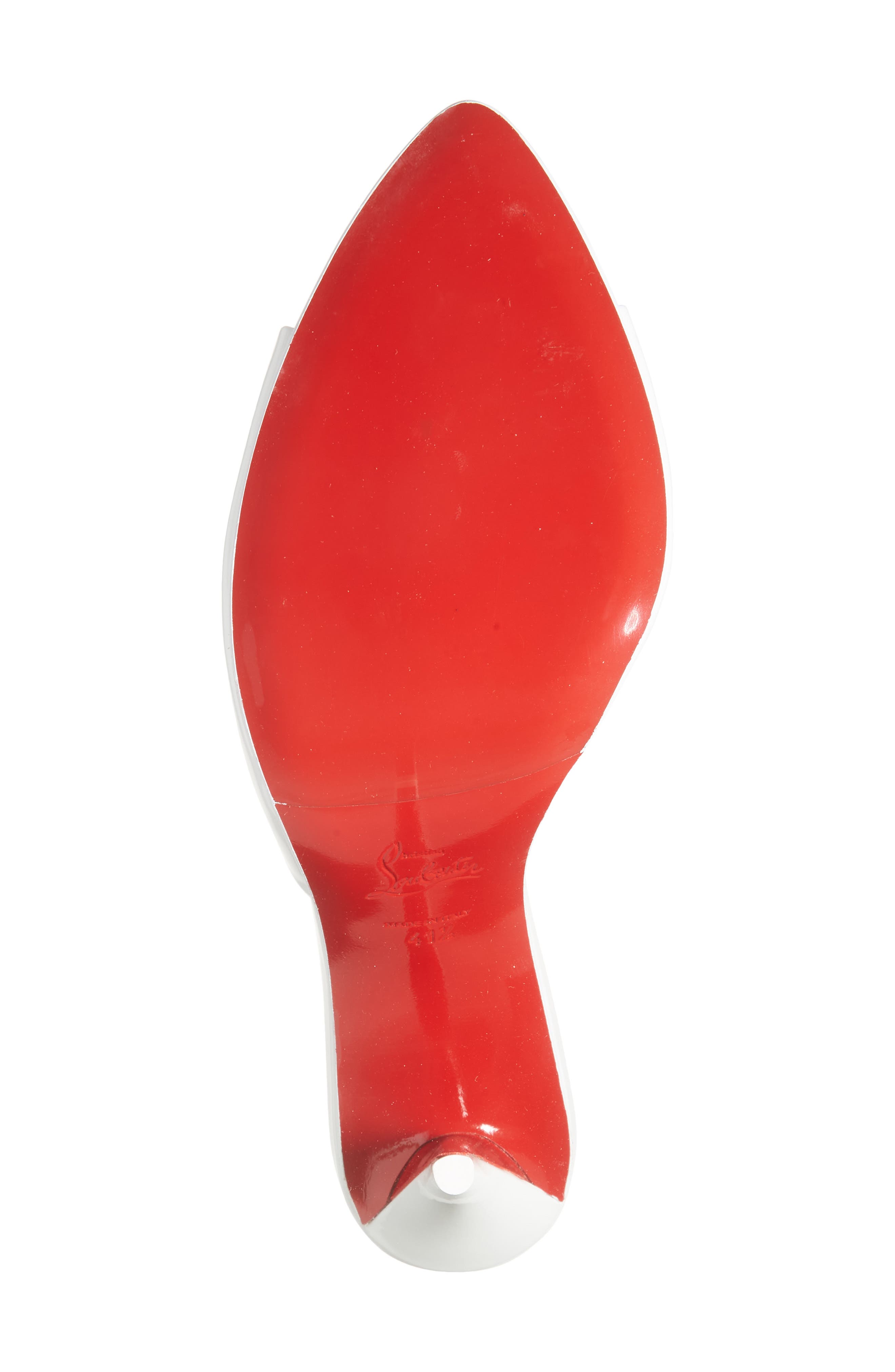 Christian Louboutin Miss Z Pointed Toe Sandal, Alternate, color, Bianco/ Bianco