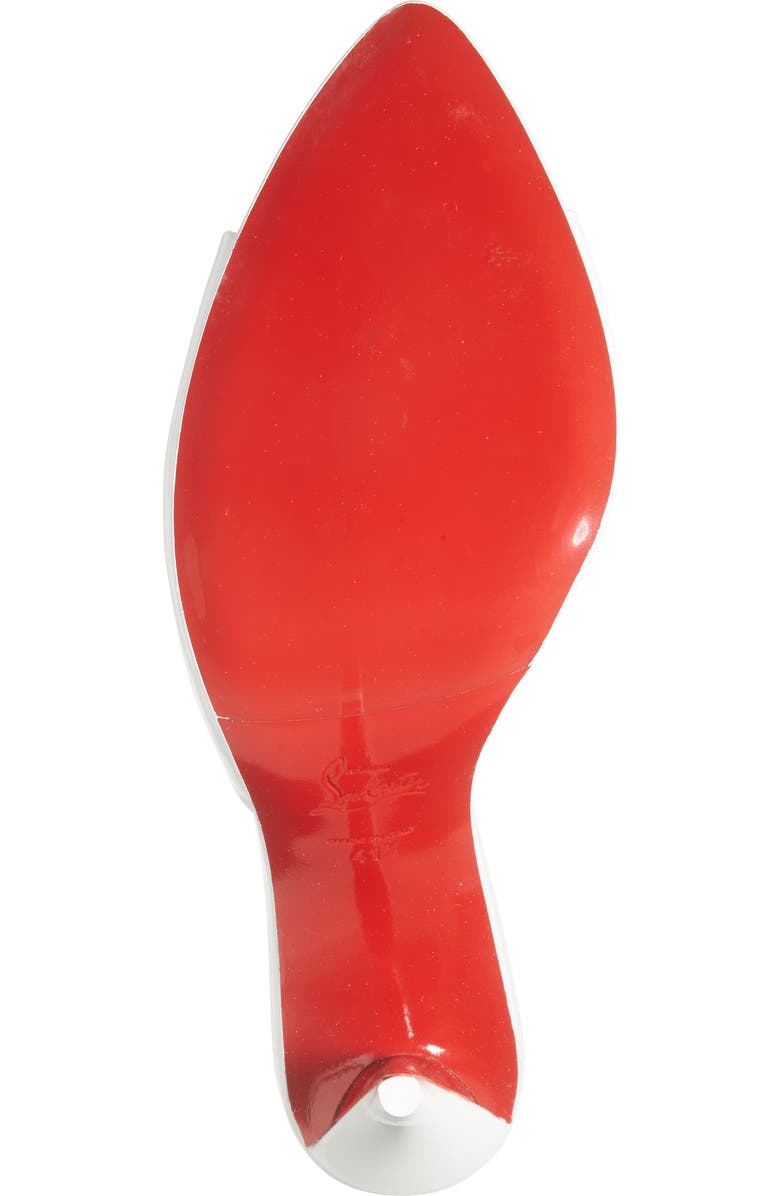 Christian Louboutin Miss Z Pointed Toe Sandal, Alternate, color, Bianco/ Bianco