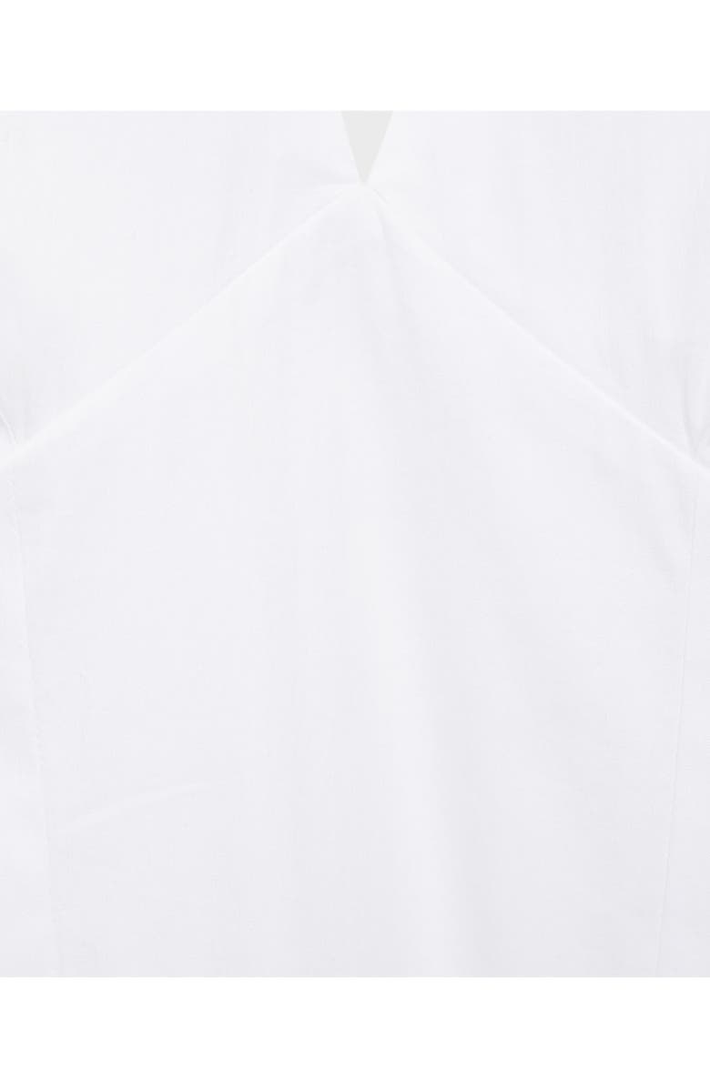 MANGO Cotton Blend Halter Midi Dress, Alternate, color, Off White