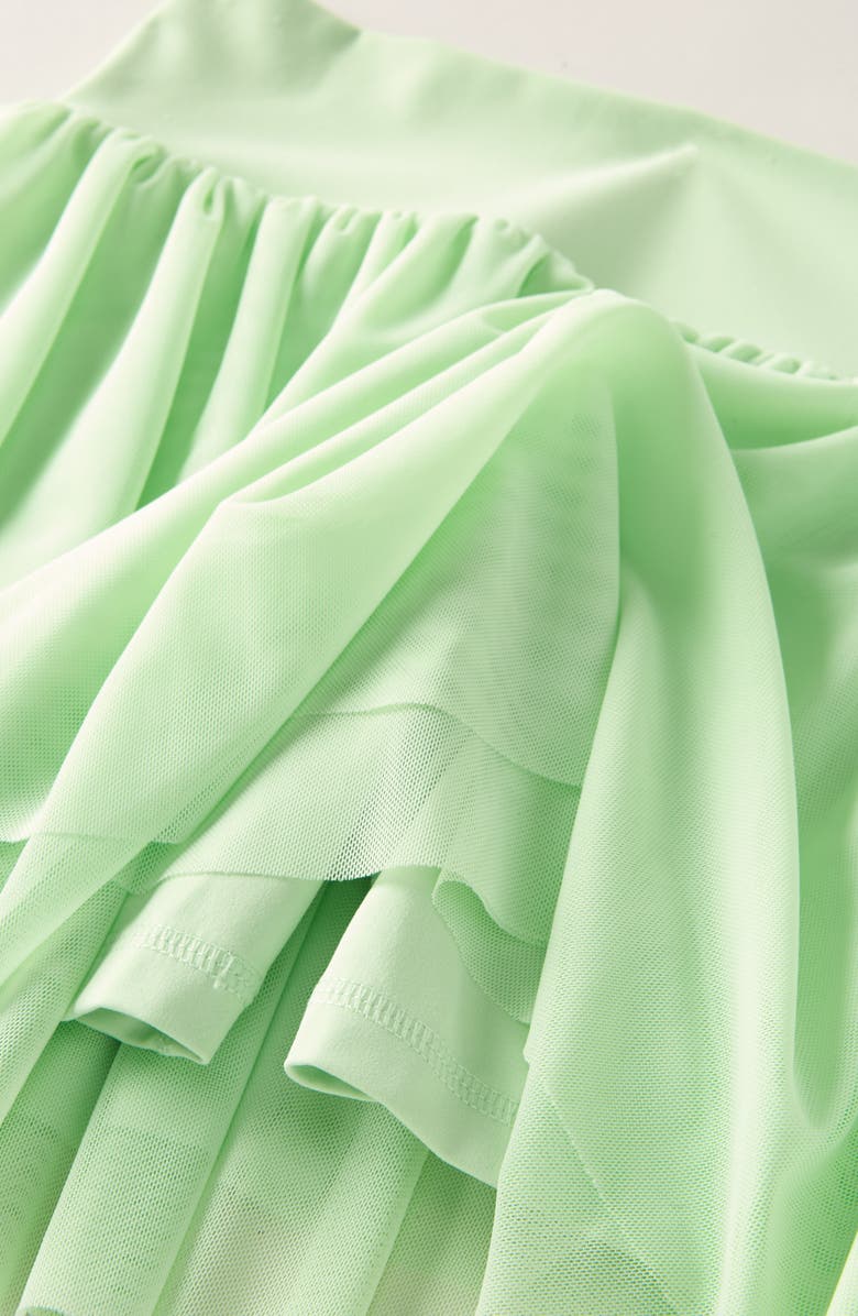 Recess Pickleball x Zella Kids' Baseline Layered Mesh Skort, Alternate, color, Green Verde