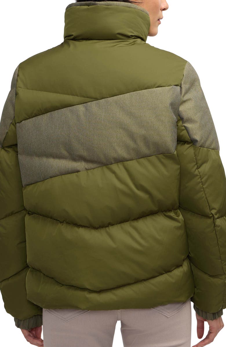 Scotch & Soda Skyla Boxy Denim Puffer Jacket, Alternate, color, Moss