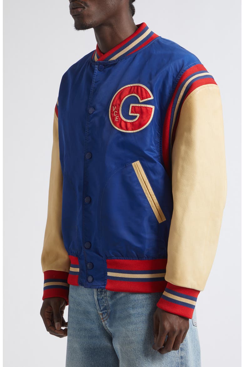Journey Randley Bomber Jacket, Alternate, color, BELLWETHER/ NATURAL/ RED