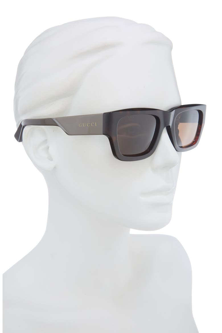GG1668S Square Sunglasses, Alternate, color, HAVANA GREEN BROWN