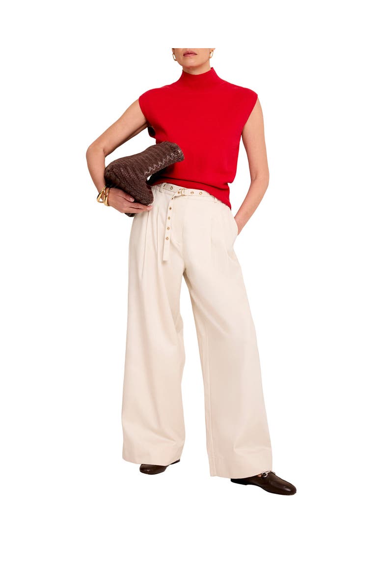 Wool Blend Sleeveless Knit Top, Main, color, Red