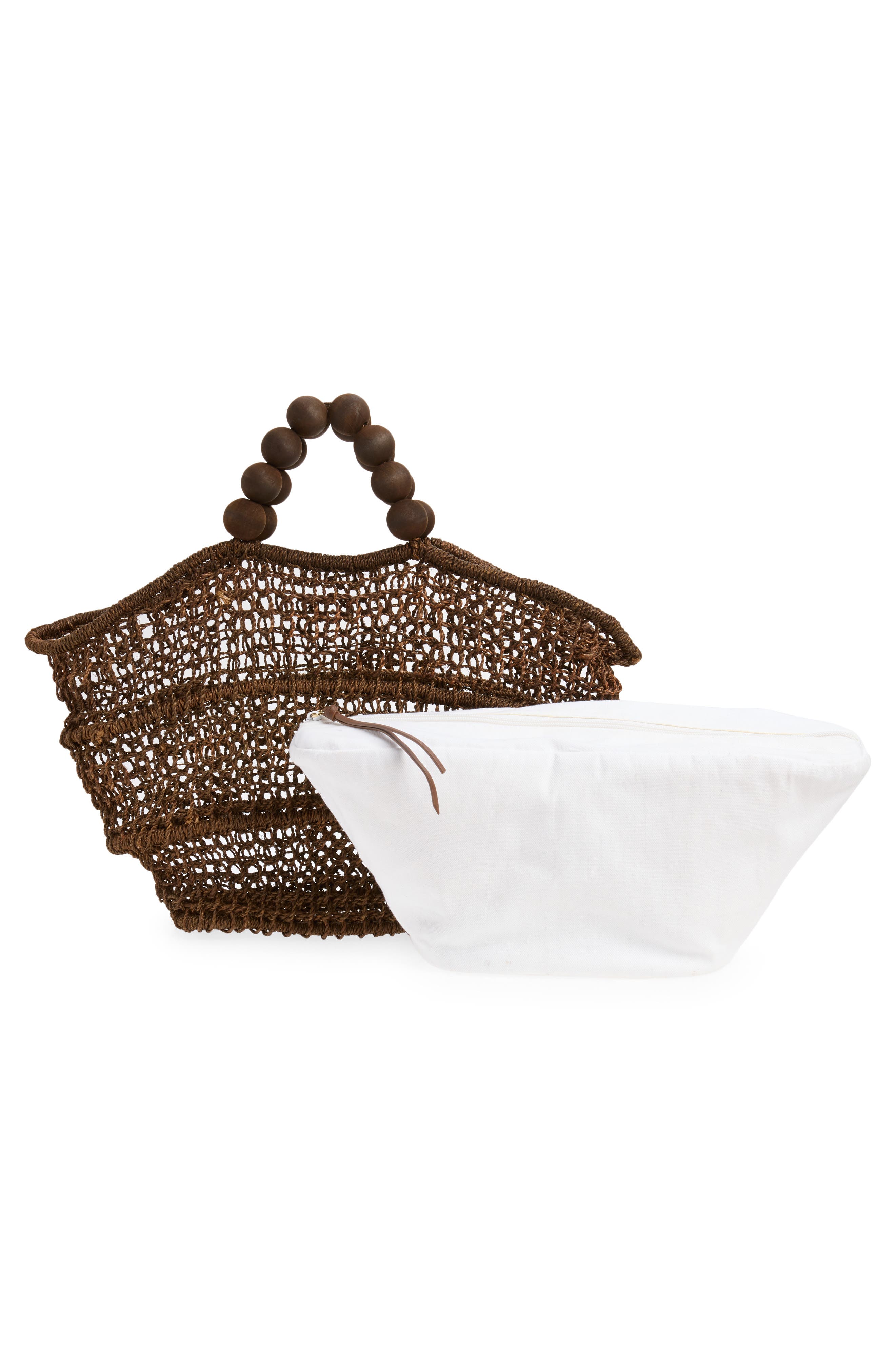 POOLSIDE The Comporta Straw Tote, Alternate, color, Cocoa