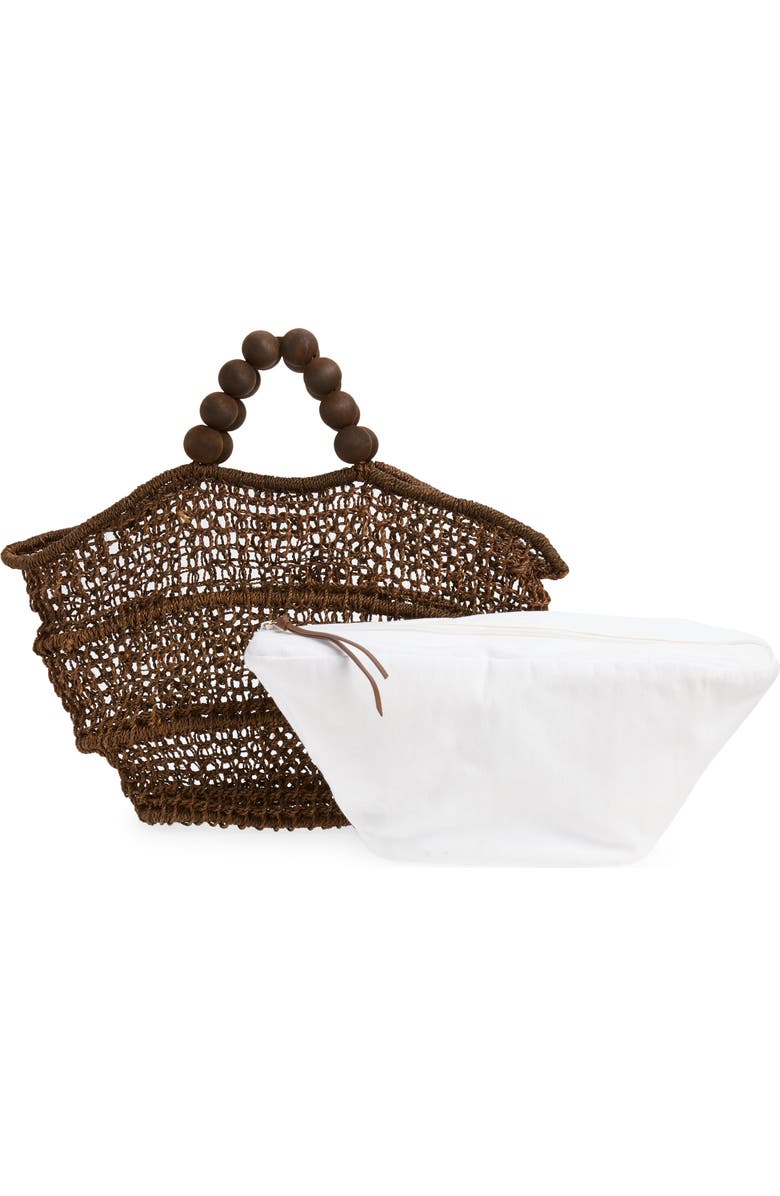 POOLSIDE The Comporta Straw Tote, Alternate, color, Cocoa