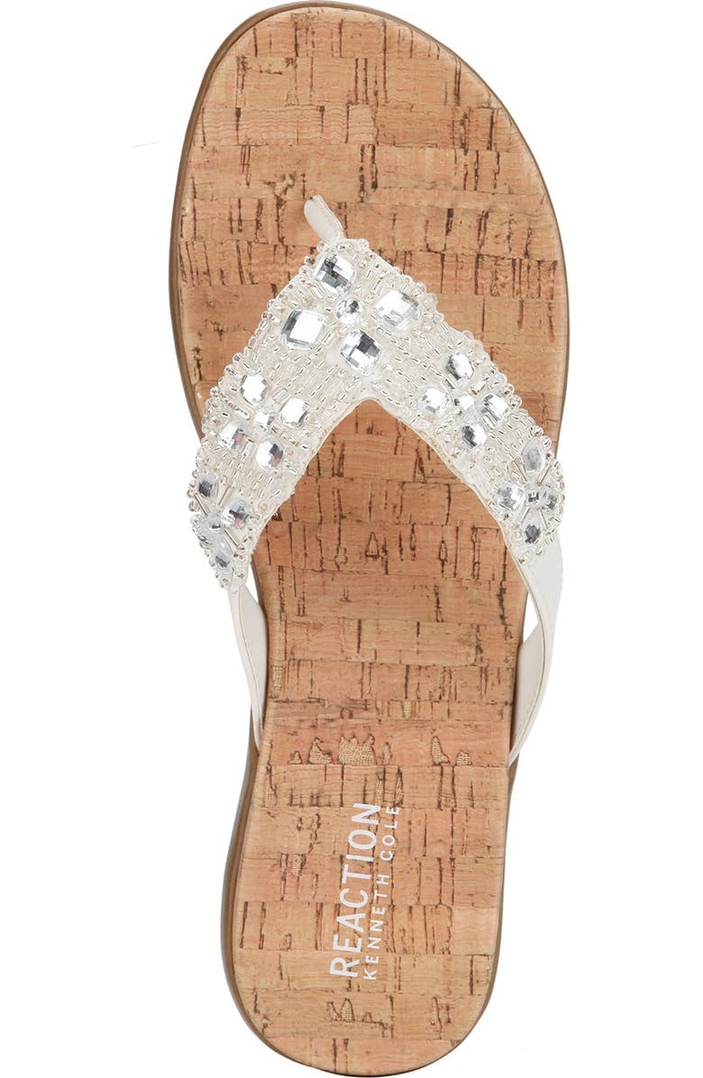 Kenneth Cole Reaction Glam-Athon Embellished Thong Sandal, Alternate, color,