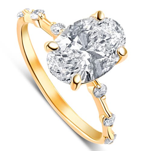Bliss Diamond Certified 2 3/4ct Tw Oval Diamond Engagement Ring Lab Grown 14k Gold In 14k Yellow Gold