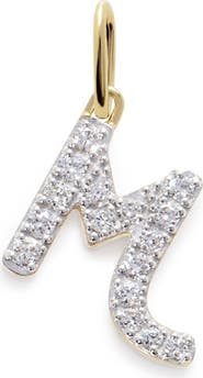 Monica Vinader Lab Grown Diamond Initial Pendant Charm