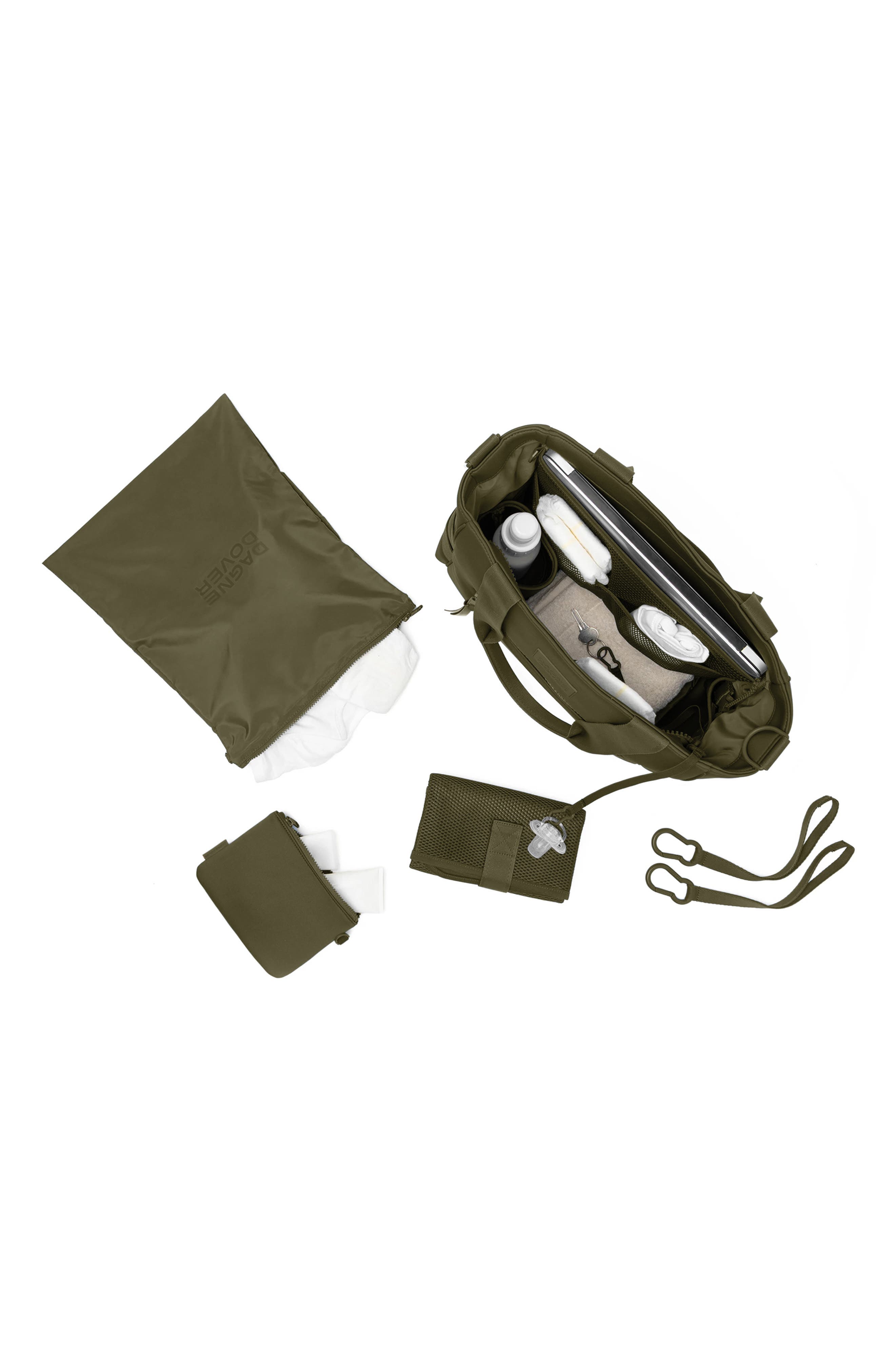 Dagne Dover Large Wade Diaper Tote, Alternate, color, Dark Moss