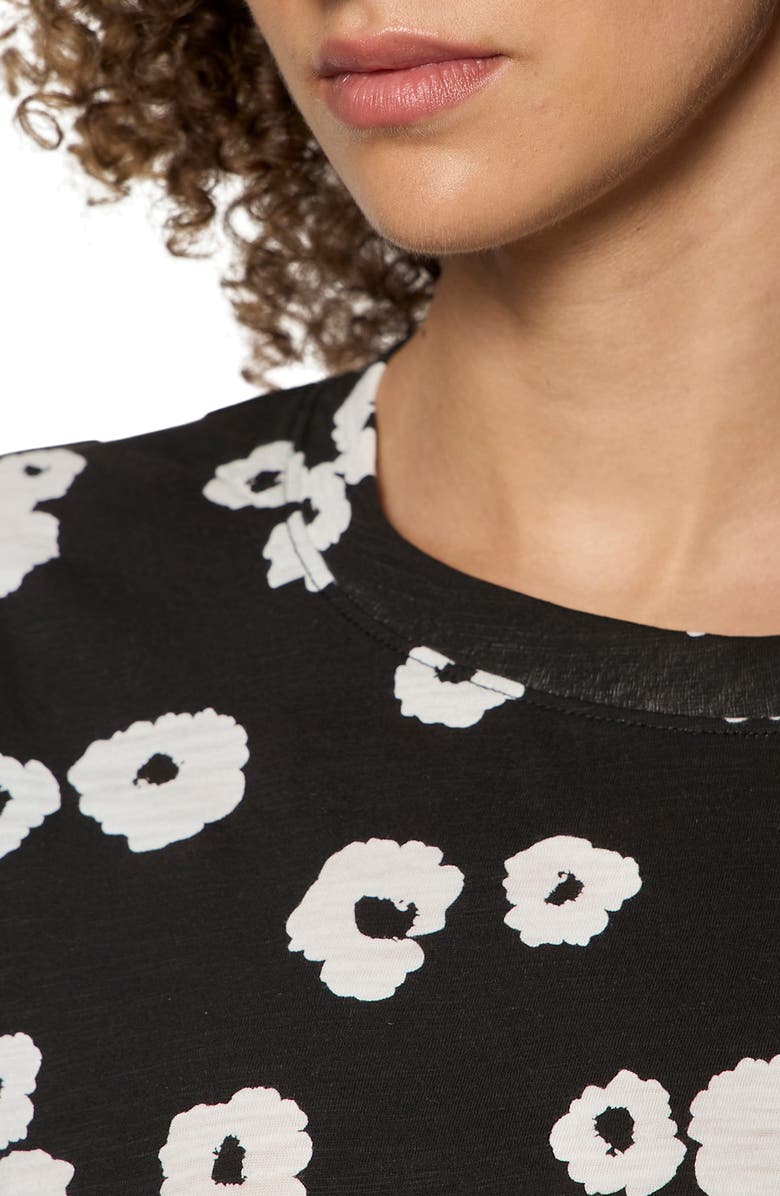 Sanctuary The Perfect T-Shirt, Alternate, color, Black Petite Blooms