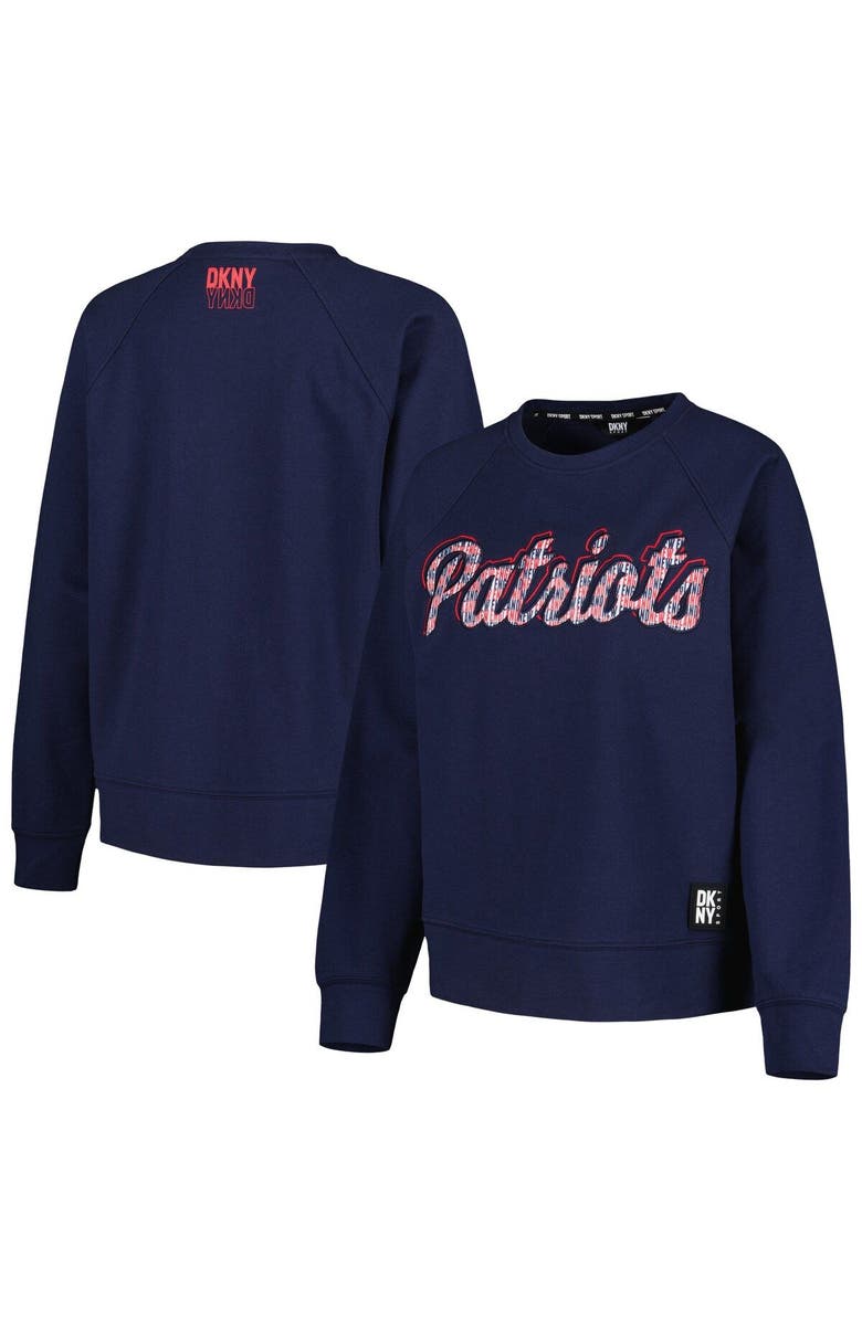 DKNY SPORT Women's DKNY Sport Navy New England Patriots Regina Pullover Sweatshirt, Main, color, Navy