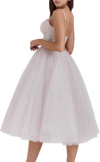 Countess Sleeveless Tulle Midi Dress