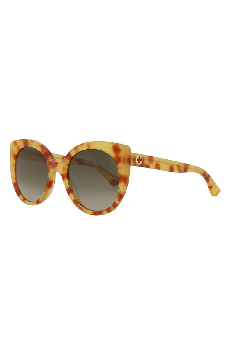Gucci 55mm Cat Eye Sunglasses, Alternate, color, Gradient Brown