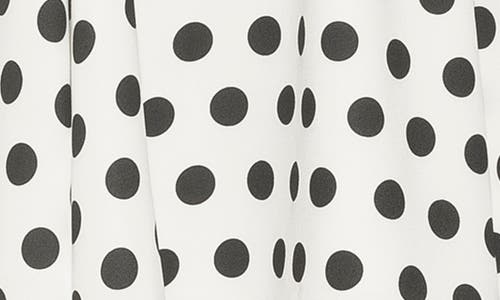 Alexia Admor Carys Puff Sleeve Fit & Flare Dress In Ivory Polka Dot