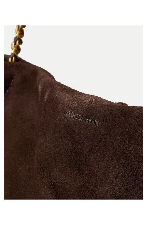 Veronica Beard Suede Fringe Slouch Shoulder Bag Espresso In Brown