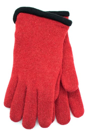 Portolano Gloves With Fleece Lining In Red